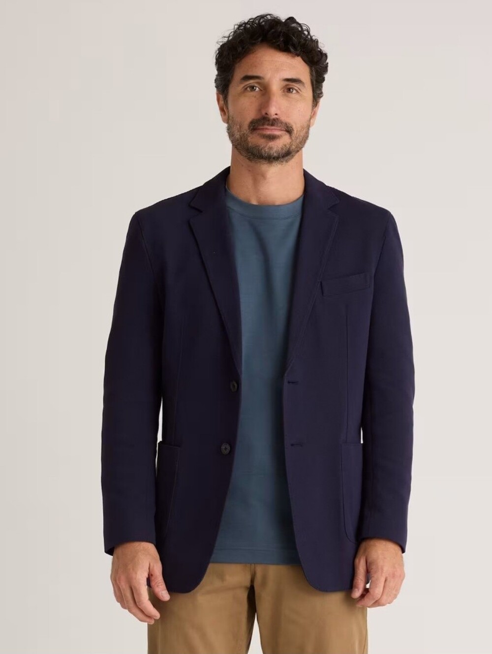 Quince Cotton Pique Knit Navy Blue Blazer Sports Coat Men Size Medium NWT Formal - Picture 1 of 14